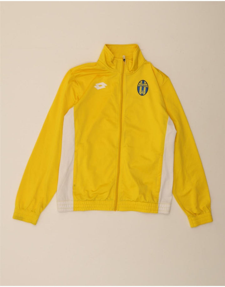LOTTO Mens Tracksuit Top Jacket Large Yellow Colourblock Polyester Vintage Lotto and Second-Hand Lotto from Messina Hembry 