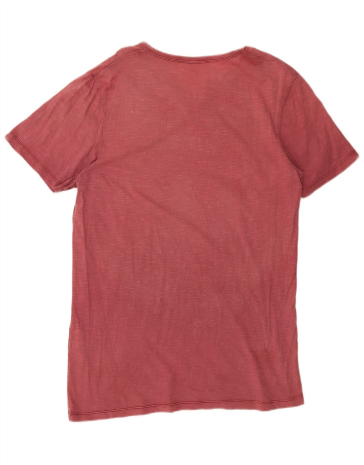 Jack & Jones Herren-T-Shirt-Oberteil, groß, rosa gefleckte Baumwolle