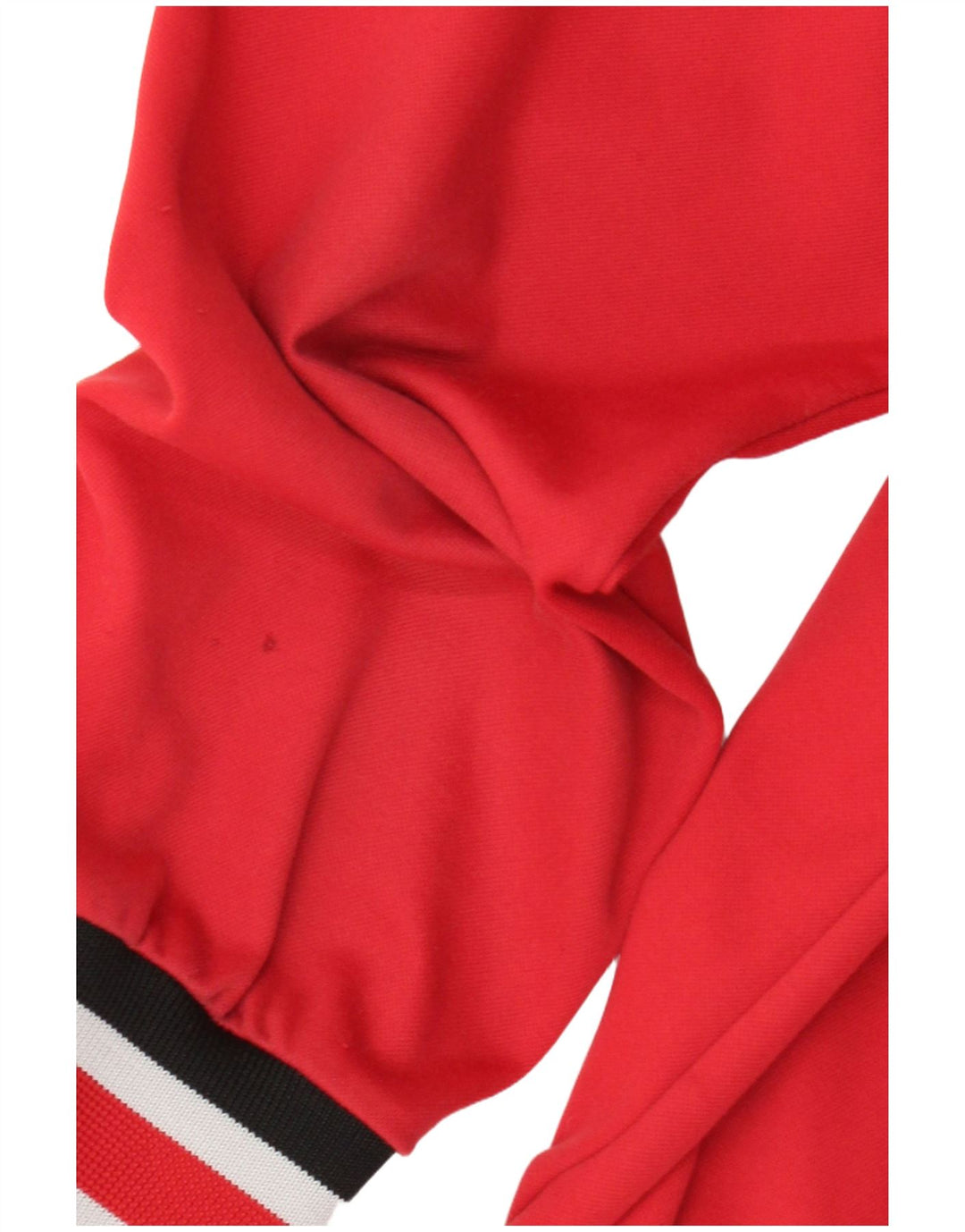 Asics Herren-Kapuzenpullover mit Reißverschluss, mittelrot, gestreift, Sport