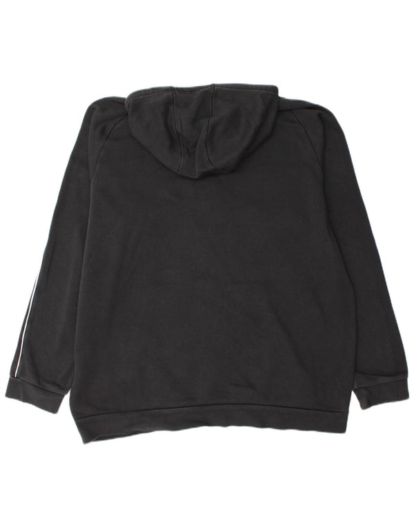 ADIDAS Herren Kapuzenpullover 2XL Schwarz Baumwolle