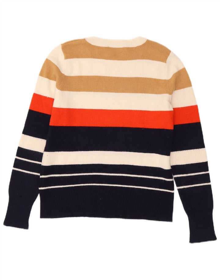 Oasis Damen-Pullover mit Rundhalsausschnitt, Größe M, mehrfarbig, gestreift, UK 12