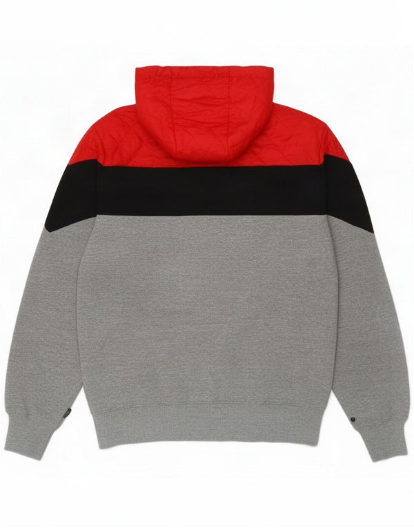 Sneaker Freak Herren-Kapuzenpullover mit Reißverschluss, groß, graue Farbblock-Baumwolle