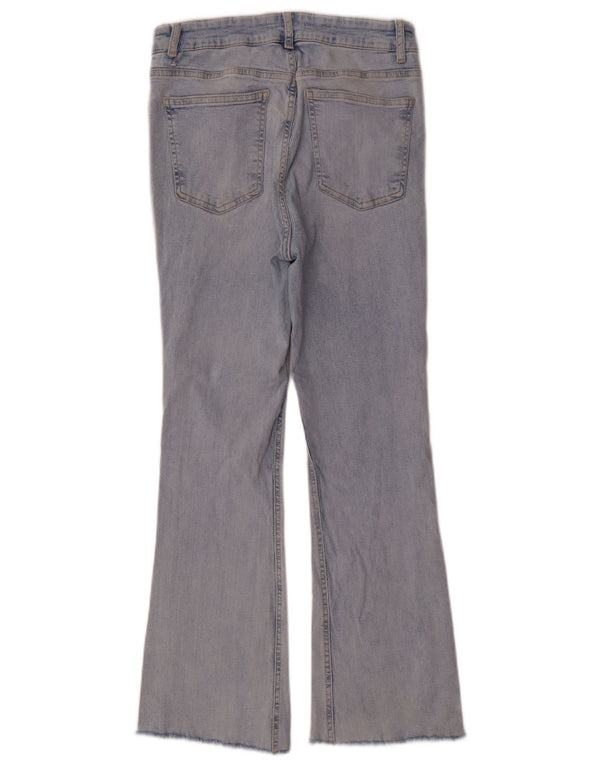 Zara Damen Schlagjeans EU 42 Large W32 L27 Blaue Baumwolle