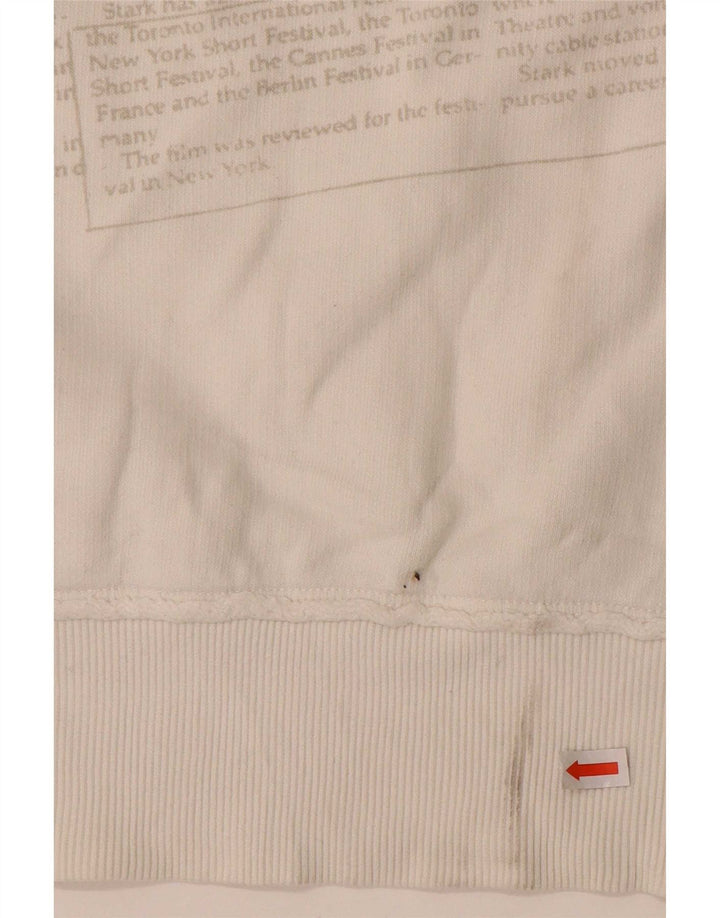 Datch Herren-Sweatshirt mit Grafik, mittelweiße Baumwolle