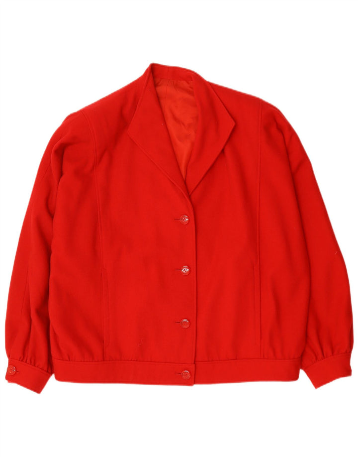 Vintage Damen Übergroße Bomberjacke UK 20 2XL Rot