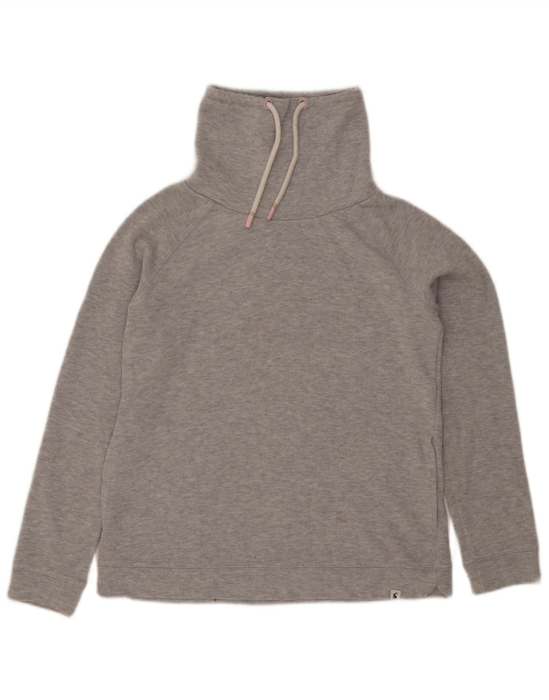 Joules Damen-Sweatshirt mit Rollkragen, UK 12, mittelgrau gefleckte Baumwolle
