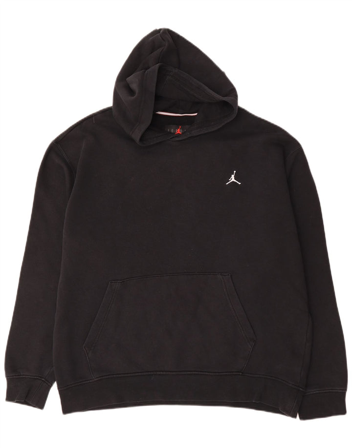 Jordan Herren Kapuzenpullover, groß, aus schwarzer Baumwolle