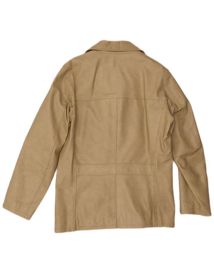 Sasch Herren Lederjacke UK 38 Medium Beige Leder