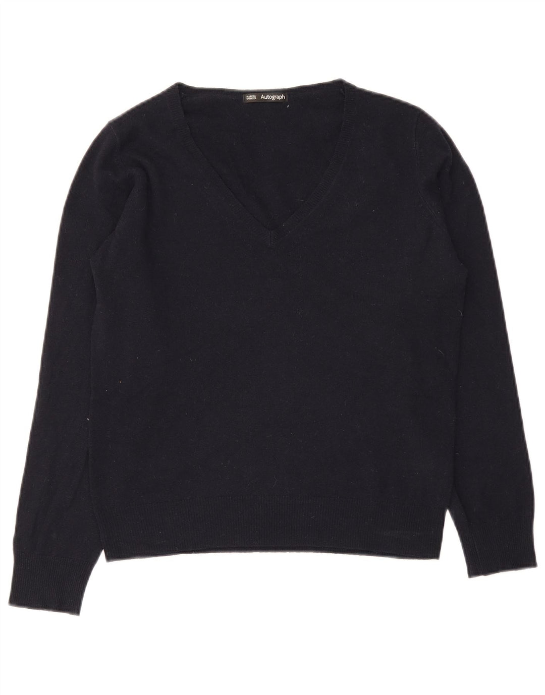 Marks & Spencer Damen-Pullover mit V-Ausschnitt, Gr. 12, mittleres Marineblau