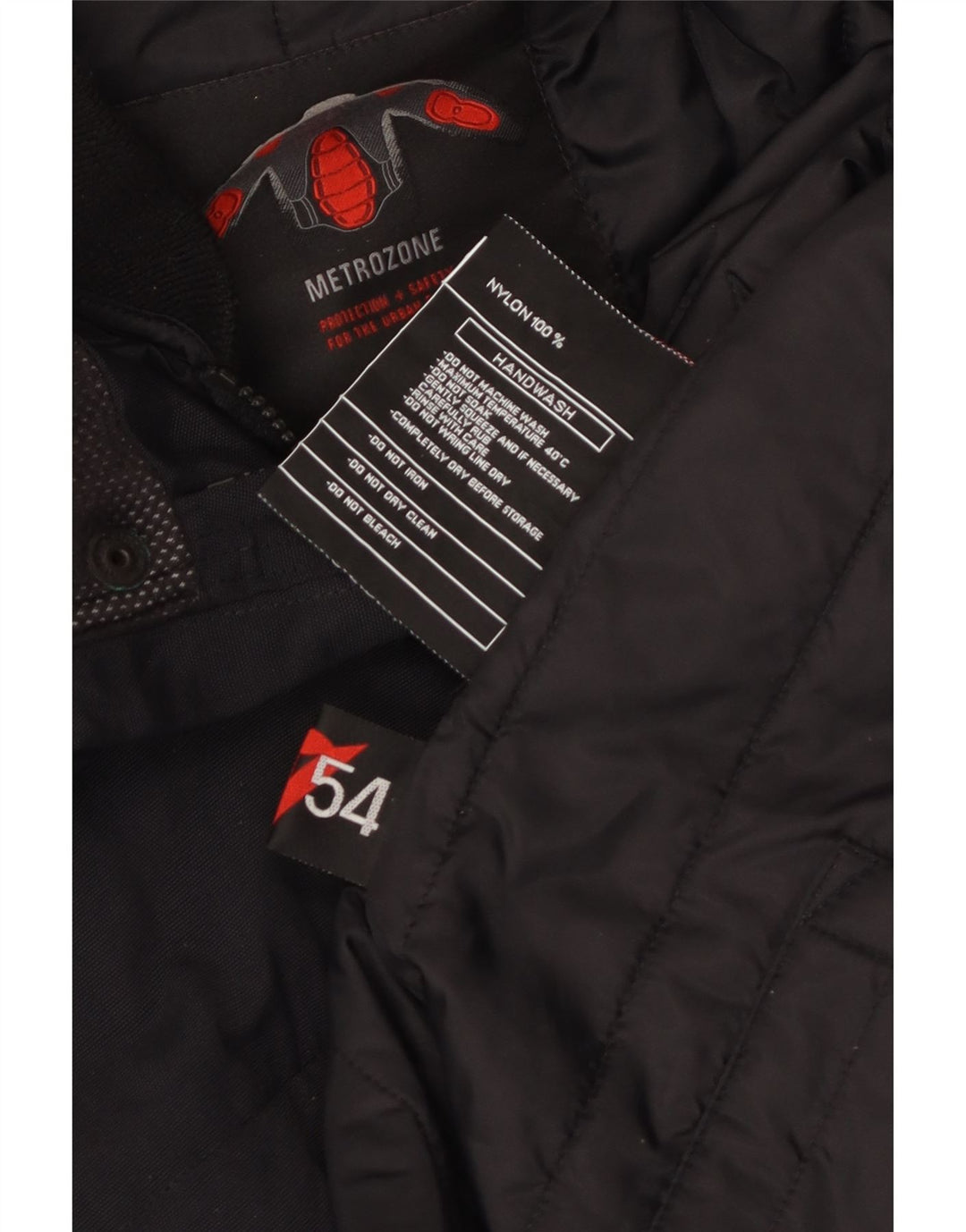 Vintage Herren Utility Jacke IT 54 2XL Schwarz Nylon
