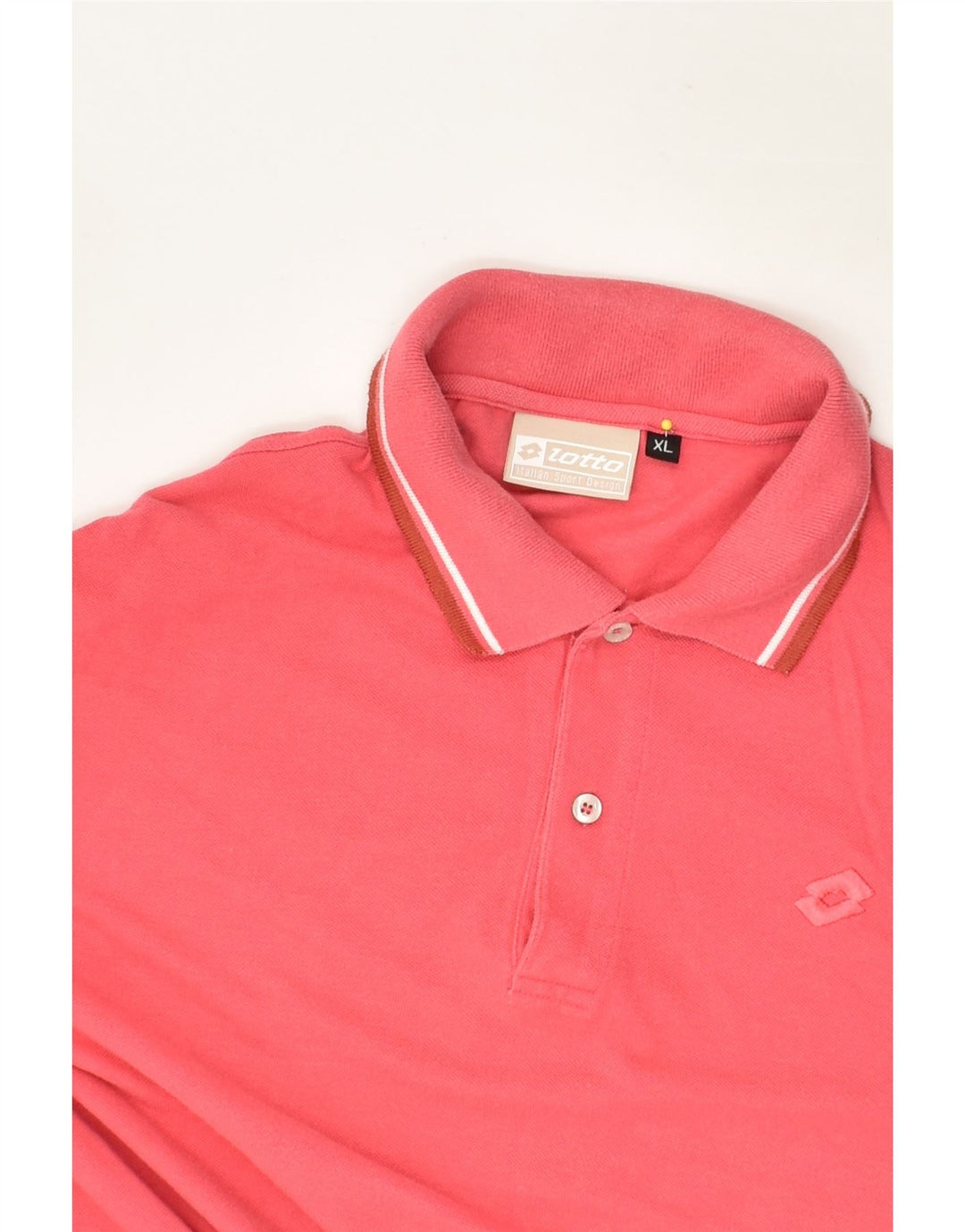 LOTTO Mens Polo Shirt XL Pink Cotton | Vintage Lotto | Thrift | Second-Hand Lotto | Used Clothing | Messina Hembry 