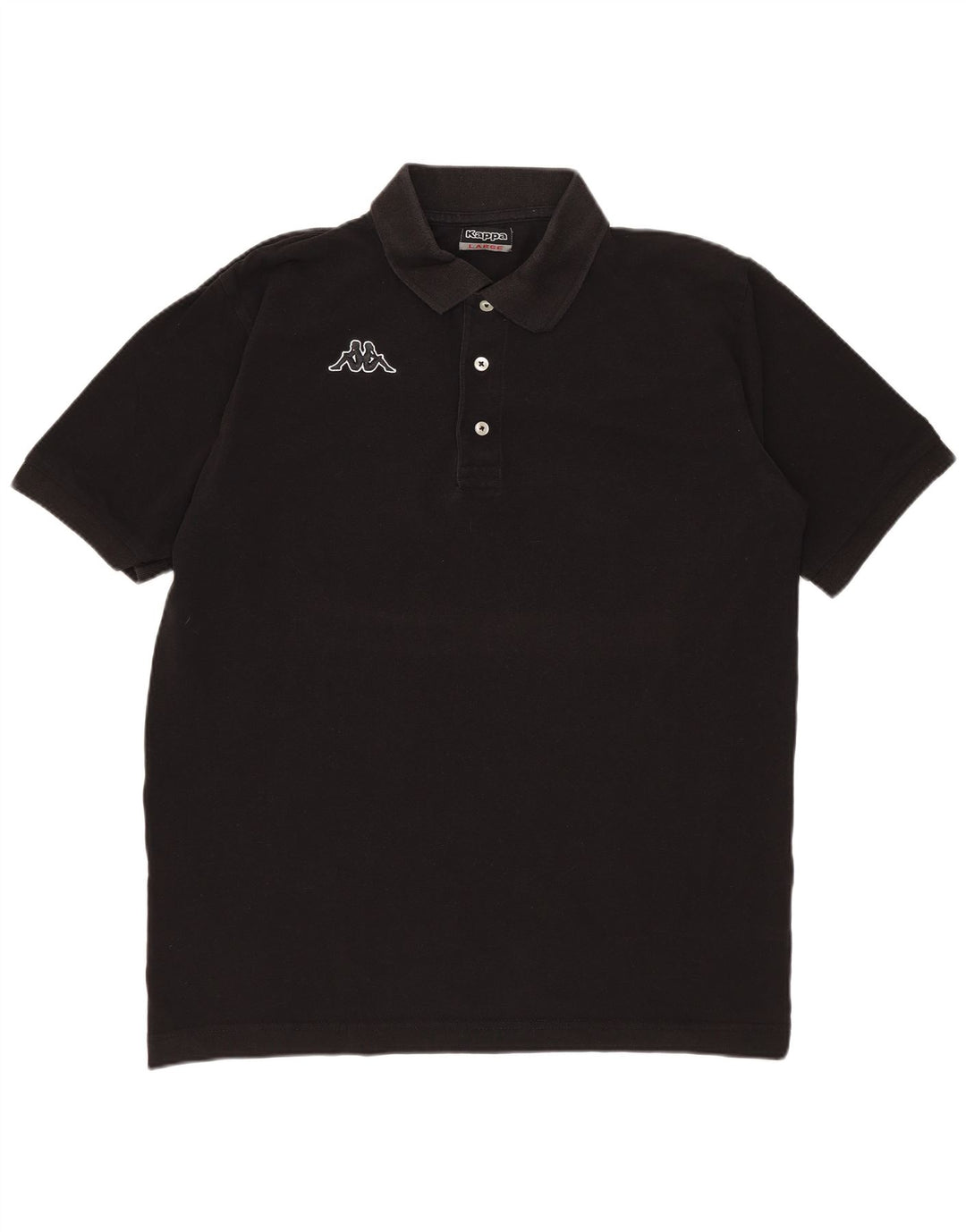 KAPPA Herren-Poloshirt, groß, schwarze Baumwolle