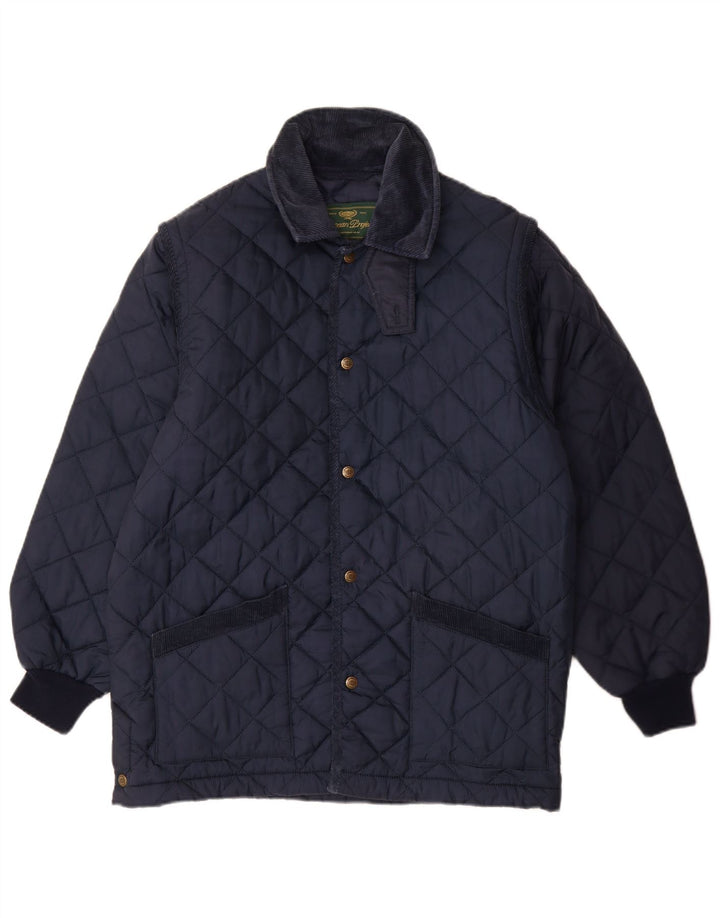 EUROPEAN PROJECT Herren Steppjacke UK 34 XS Marineblau
