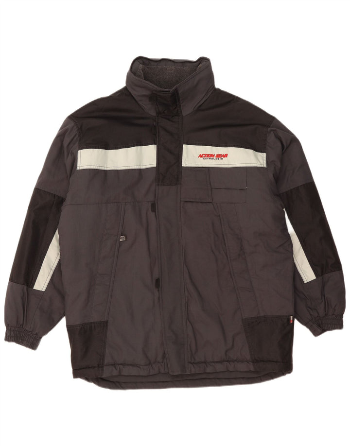 Astrolabio Herren-Windbreaker-Jacke IT 52 XL Graues Colourblock-Polyamid