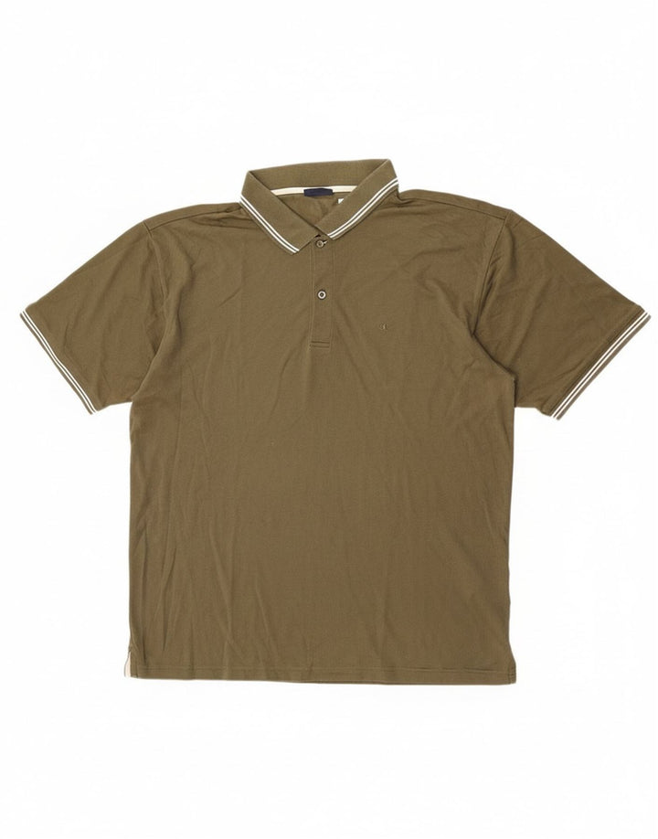 Champion Herren Poloshirt 3XL Khaki Baumwolle