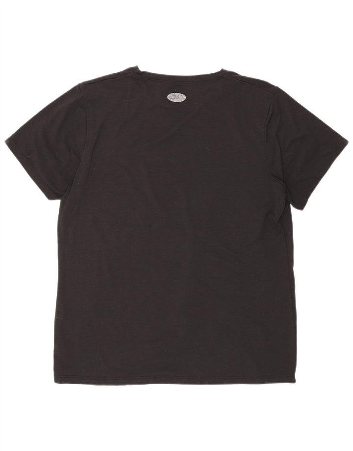 Under Armour Damen Grafik-T-Shirt-Oberteil UK 14 Large Schwarz Polyester