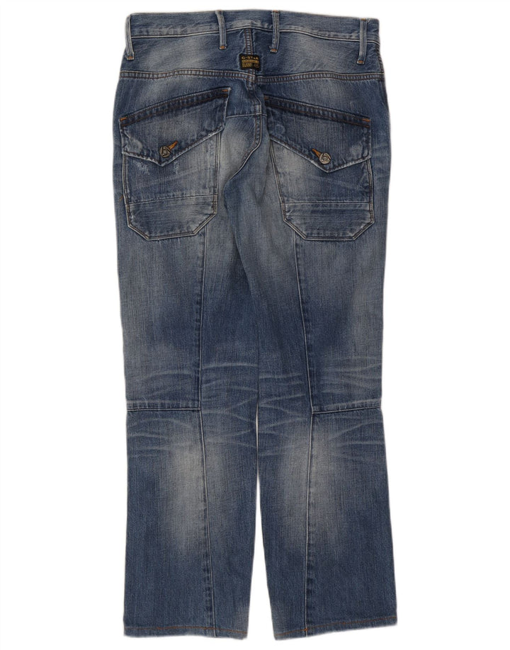 G-Star Herren Straight Jeans W32 L29 Blaue Baumwolle