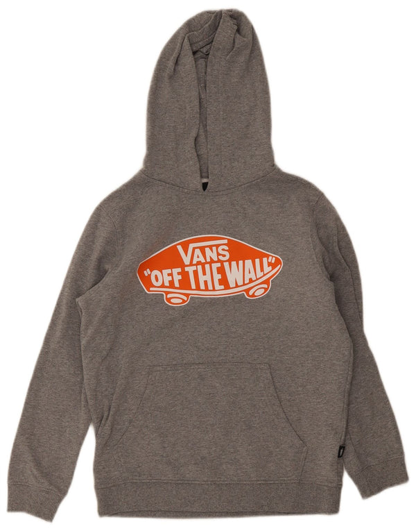 Vans Kapuzenpullover für Jungen mit Grafik, reguläre Passform, 10–11 Jahre, mittelgraue Baumwolle