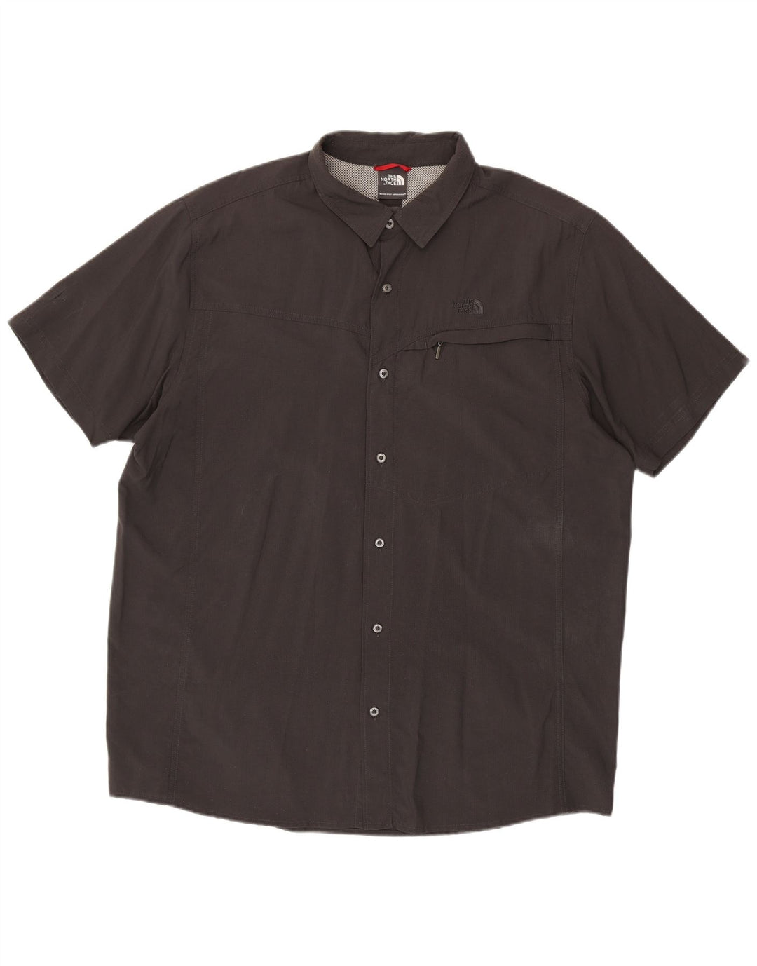 The North Face Herren Kurzarmhemd 2XL Graues Nylon