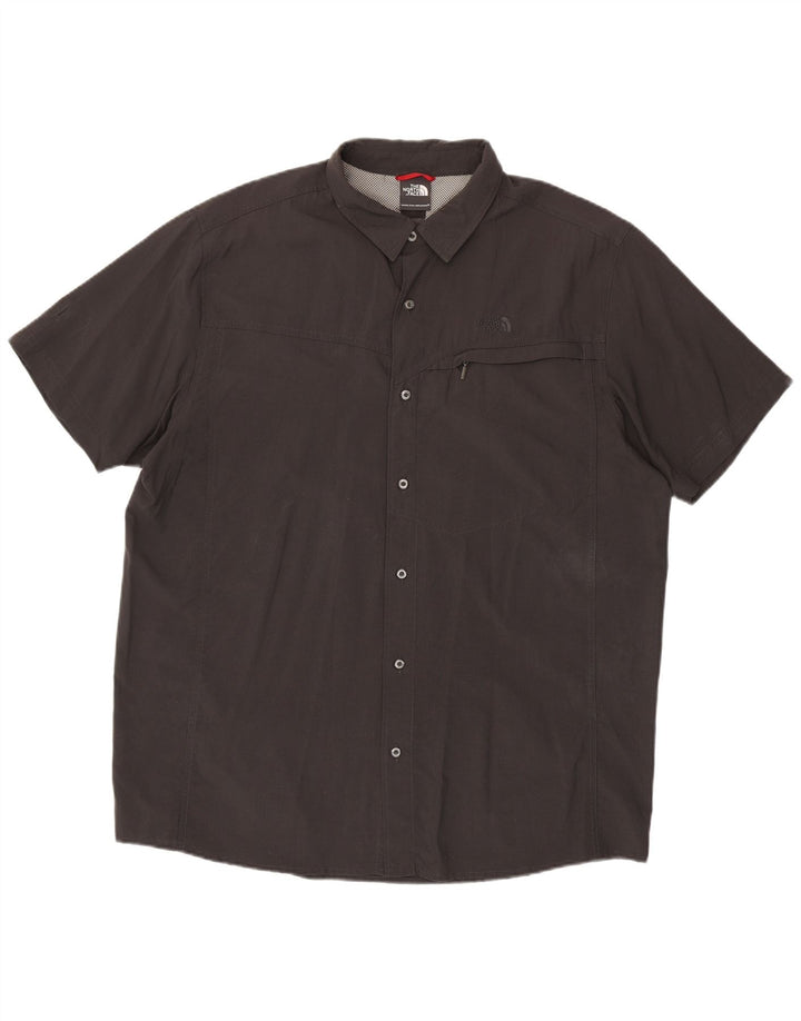 The North Face Herren Kurzarmhemd 2XL Graues Nylon