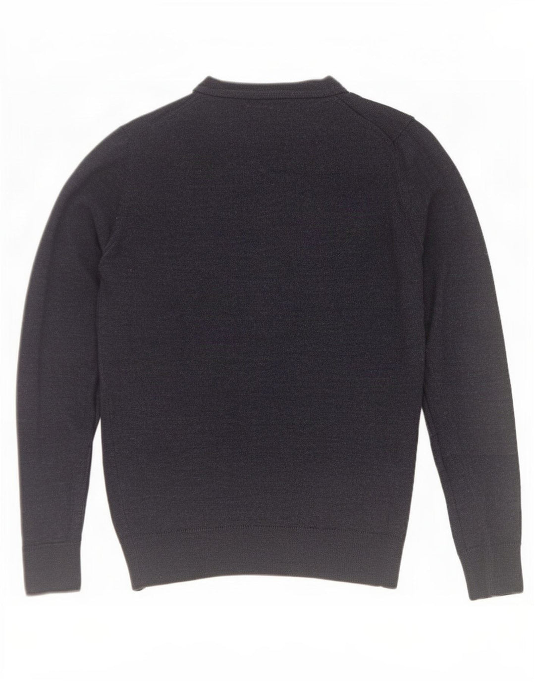 Zara Herren-Pullover mit Rundhalsausschnitt, Größe S, marineblaue Wolle
