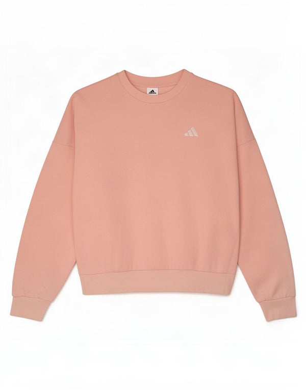 Adidas Damen Übergroßer Sweatshirt-Pullover UK 4/6 XS Rosa Baumwolle