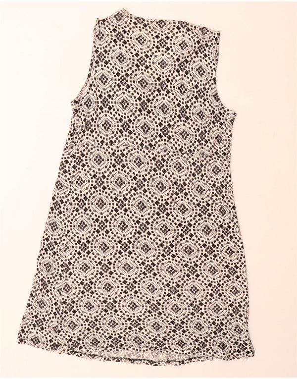 MICHAEL KORS Damen Ärmelloses A-Linien-Kleid UK 18 XL Schwarz geblümter Rayon