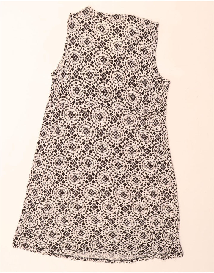 MICHAEL KORS Damen Ärmelloses A-Linien-Kleid UK 18 XL Schwarz geblümter Rayon