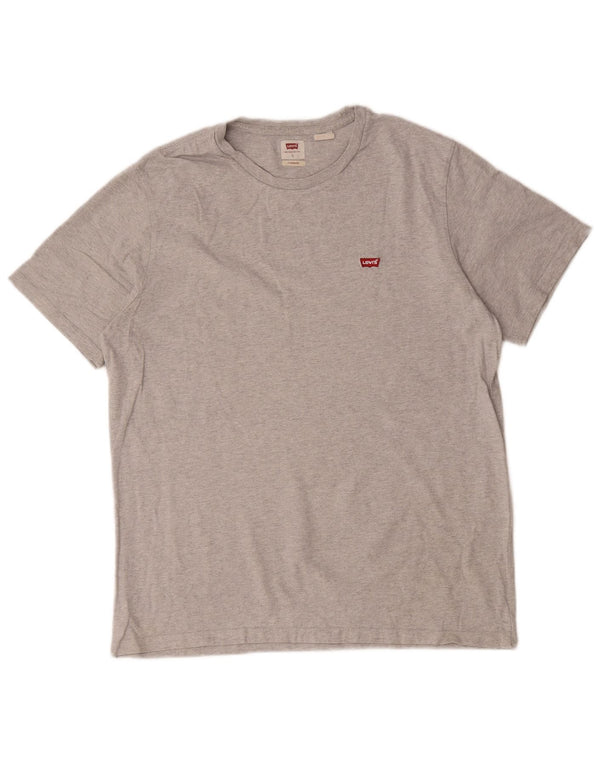 Levi's Herren Standard T-Shirt Top Large Grau Baumwolle