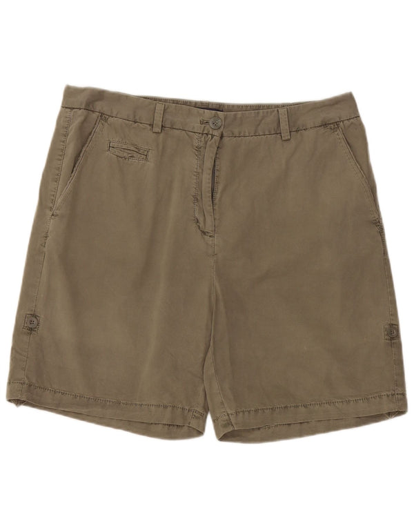 Marks & Spencer Damen Chinoshorts UK 14 Large W34 Khaki Baumwolle