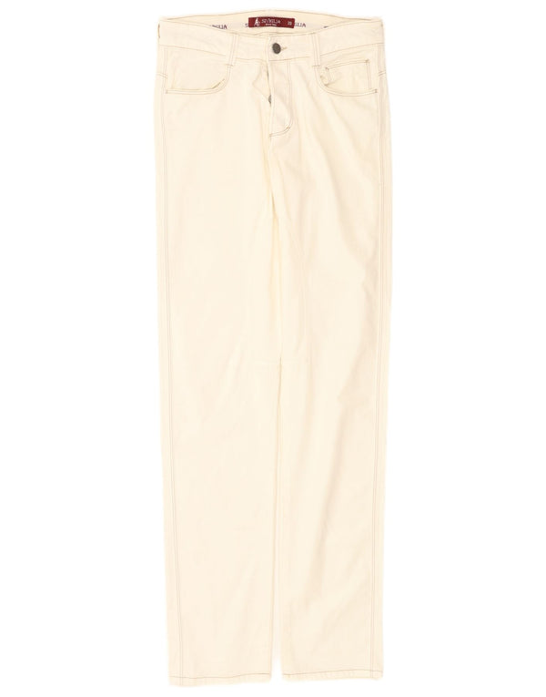 SIVIGLIA Damen Slim Freizeithose W29 L33 Weiße Baumwolle