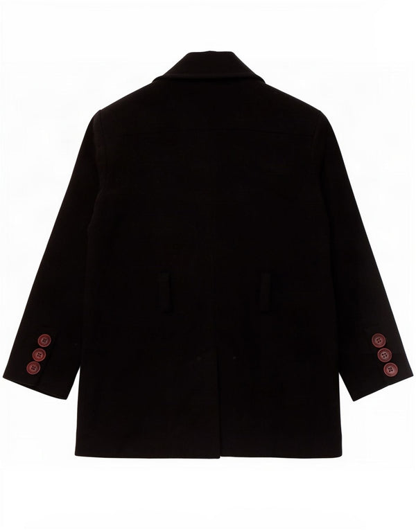 Trussardi Jeans Womens 4 Button Blazer Jacket IT 46 Large Navy Blue Wool