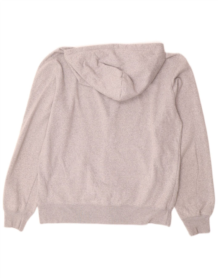 CHAMPION Womens Zip Hoodie Sweater UK 16 Large Grey Flecked Polyester