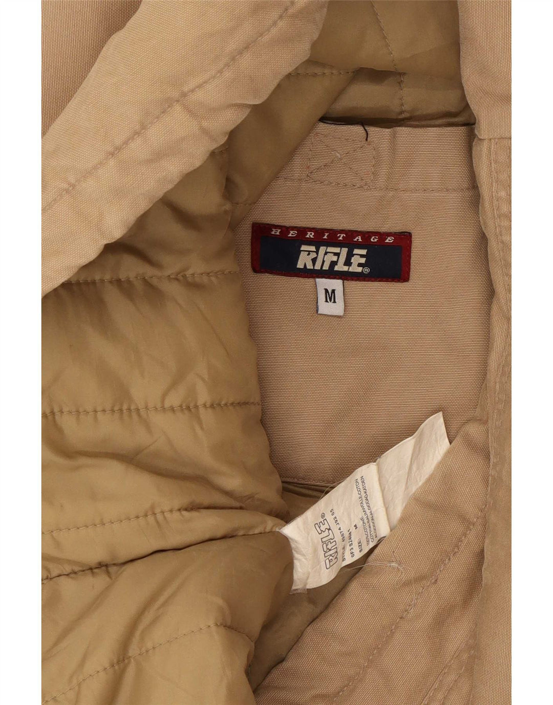 Rifle Herren Militärmantel, gepolstert, UK 38, mittelbeige Baumwolle
