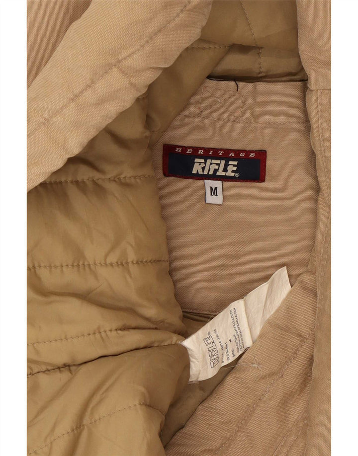 Rifle Herren Militärmantel, gepolstert, UK 38, mittelbeige Baumwolle