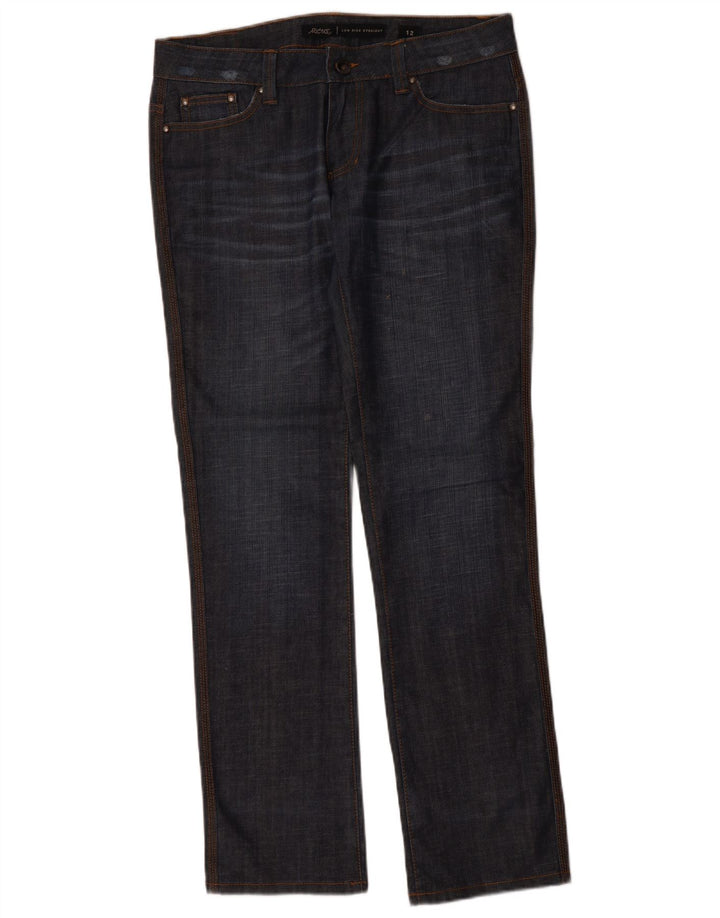 LEE Damen Riders Straight Jeans mit niedriger Taille, US 12, Größe L, W34, L33, Marineblau