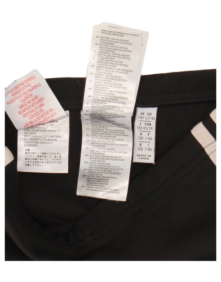 Adidas Mädchen-Leggings, 7–8 Jahre, schwarzes Polyester