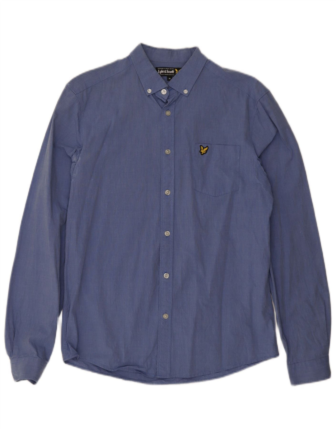Lyle & Scott Herrenhemd aus mittelblauer Baumwolle