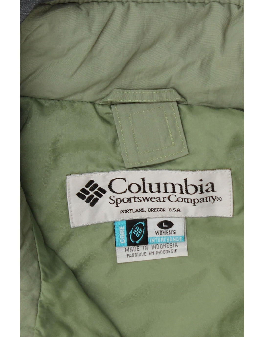 Columbia Damen-Windbreakerjacke mit Kapuze, UK 16, Größe L, grün, Farbblock