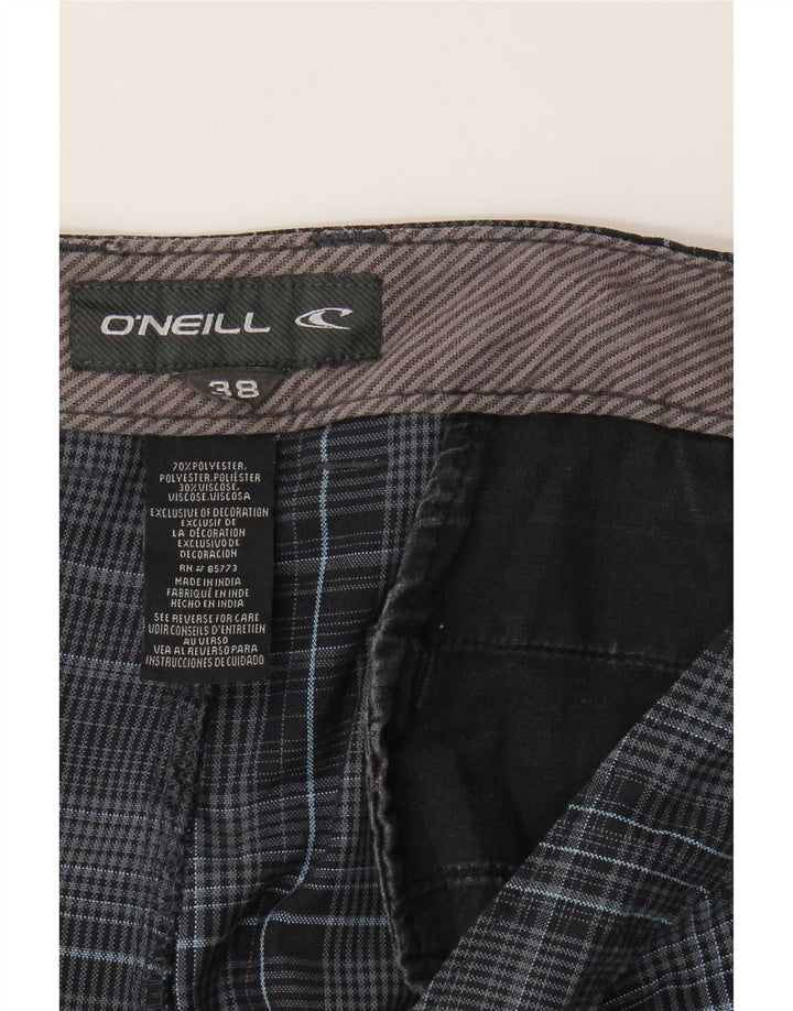 O'Neill Herren Chinoshorts W38 XL Marineblau kariertes Polyester
