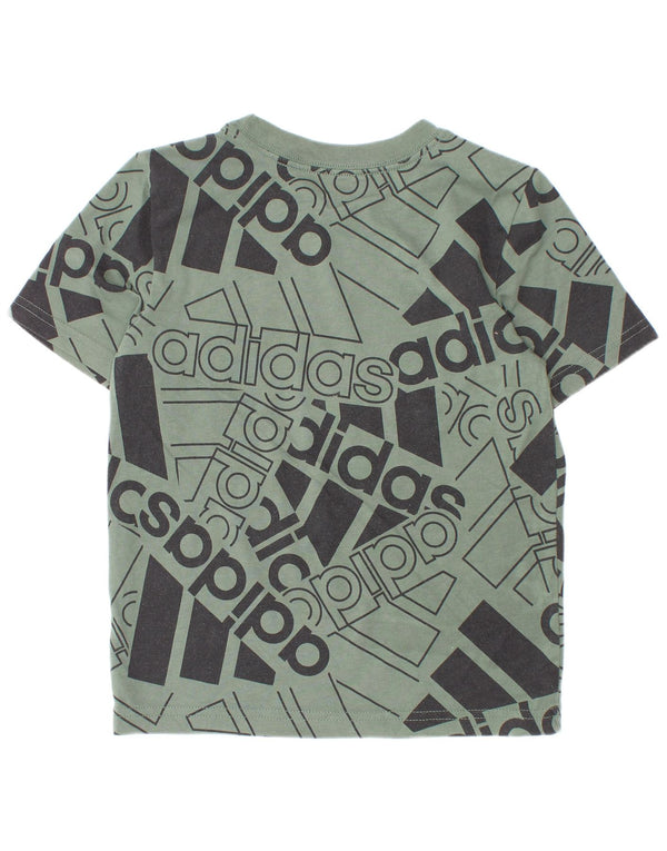 Adidas Jungen Regular Fit Graphic T-Shirt Top 4–5 Jahre grüne Baumwolle