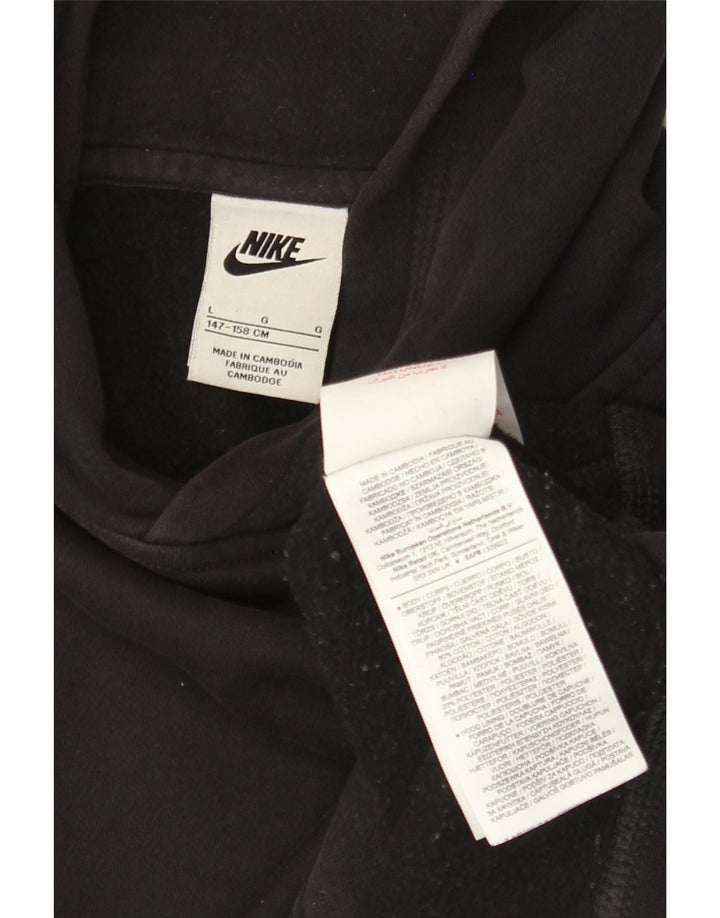NIKE Kapuzenpullover für Jungen, 12–13 Jahre, Größe L, Schwarz, Baumwolle