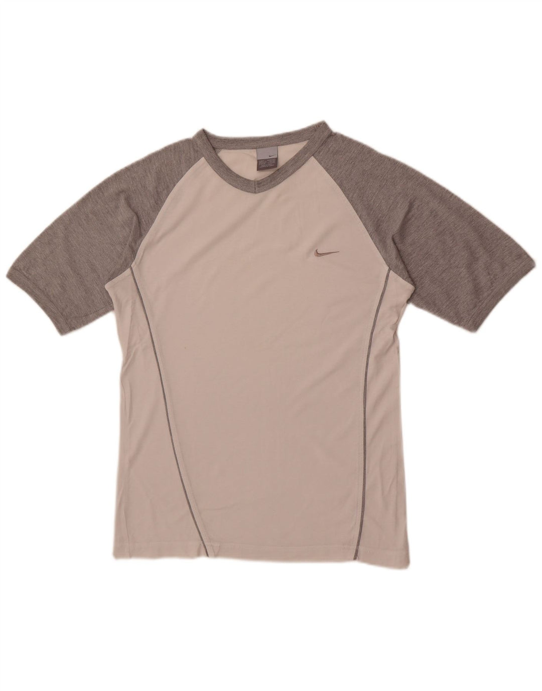 Nike Herren T-Shirt Top UK 36/38 Small Weiß Colourblock