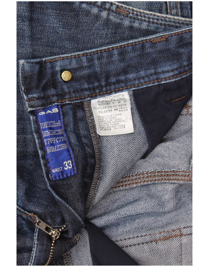 Gas Damen Straight Jeans W33 L30 Blaue Baumwolle