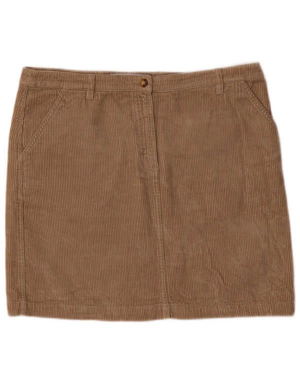 Sergio Tacchini Damen Cordrock IT 44 Medium W34 Beige Baumwolle