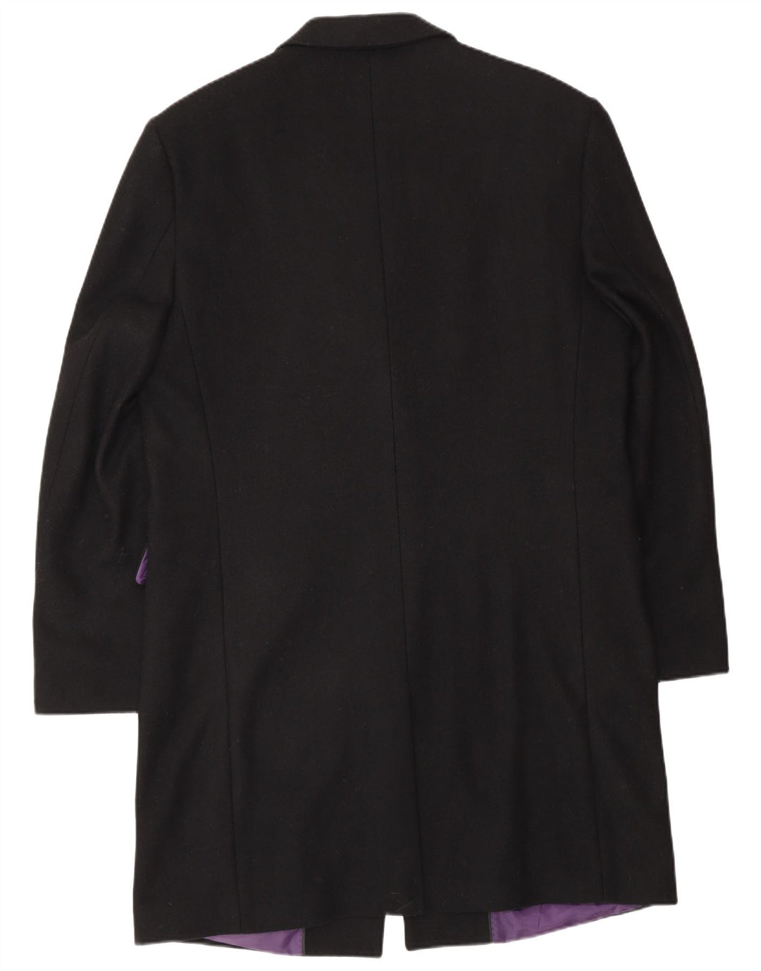 Jeff Banks Herrenmantel UK 36 Small Schwarze Wolle