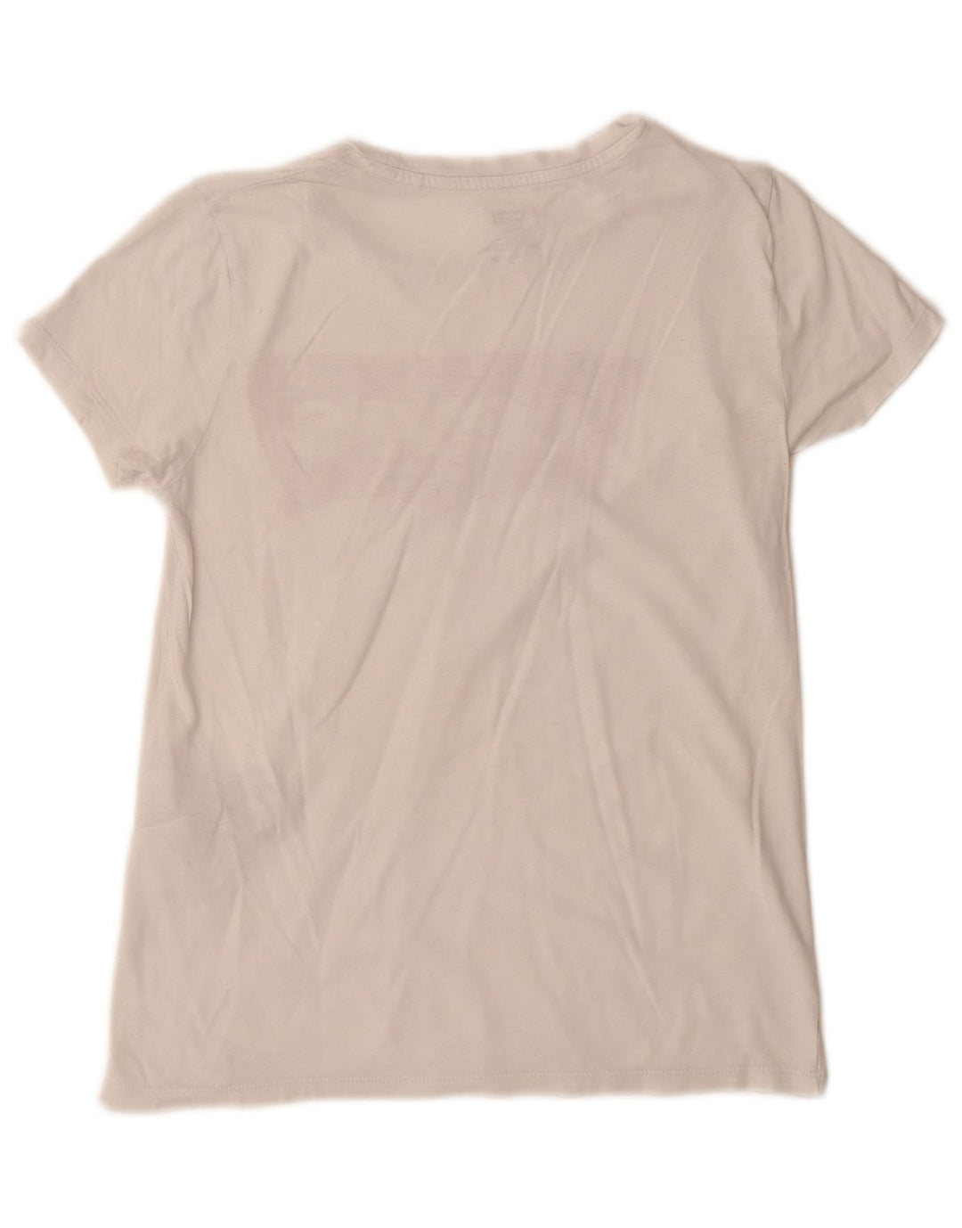LEVI'S Damen Grafik-T-Shirt-Oberteil UK 6 XS Weiße Baumwolle