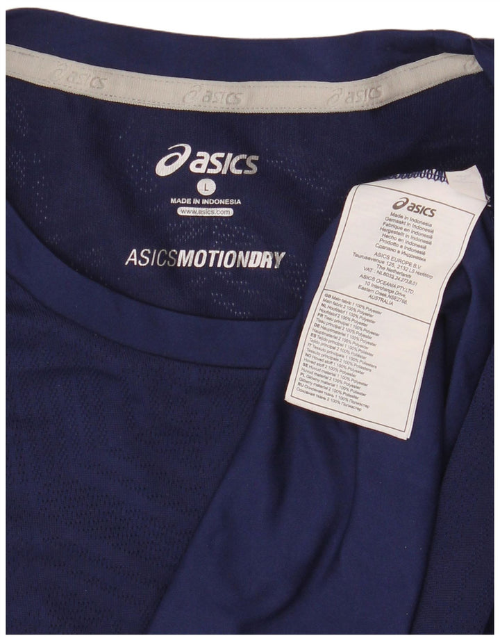 Asics Damen Weste Top UK 16 Large Marineblau Polyester