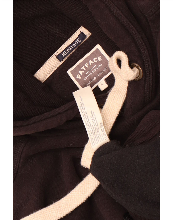 Fat Face Herren Heritage Graphic Kapuzenpullover, groß, aus schwarzer Baumwolle