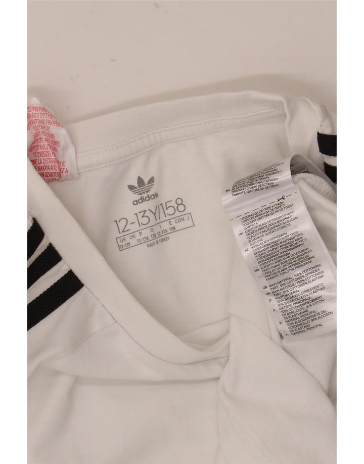 Adidas Jungen Top Langarm 12–13 Jahre weiße Baumwolle